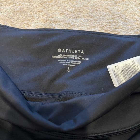 Athleta black Ace Tennis Skort 13.5" size Large - Picture 4 of 5